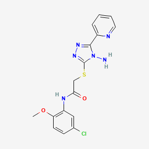 2-{[4-amino-5-(pyridin-2-yl)-4H-1,2,4-triazol-3-yl]sulfanyl}-N-(5-chloro-2-methoxyphenyl)acetamide