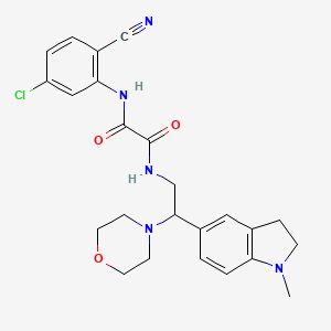N1-(5-chloro-2-cyanophenyl)-N2-(2-(1-methylindolin-5-yl)-2-morpholinoethyl)oxalamide