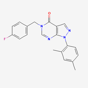 molecular formula C20H17FN4O B2843192 1-(2,4-Dimethylphenyl)-5-[(4-fluorophenyl)methyl]pyrazolo[3,4-d]pyrimidin-4-one CAS No. 895002-35-4