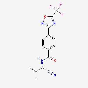 N-[(1S)-1-Cyano-2-methylpropyl]-4-[5-(trifluoromethyl)-1,2,4-oxadiazol-3-yl]benzamide