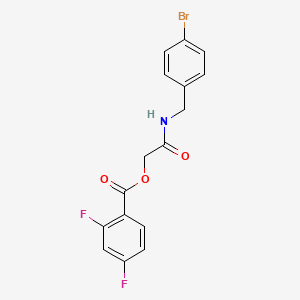 molecular formula C16H12BrF2NO3 B2843197 2-((4-Bromobenzyl)amino)-2-oxoethyl 2,4-difluorobenzoate CAS No. 1794884-01-7