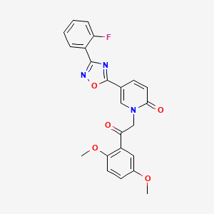 1-(2-(2,5-dimethoxyphenyl)-2-oxoethyl)-5-(3-(2-fluorophenyl)-1,2,4-oxadiazol-5-yl)pyridin-2(1H)-one