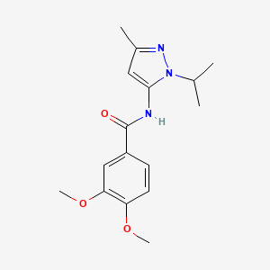 molecular formula C16H21N3O3 B2843215 N-(1-isopropyl-3-methyl-1H-pyrazol-5-yl)-3,4-dimethoxybenzamide CAS No. 1172382-74-9
