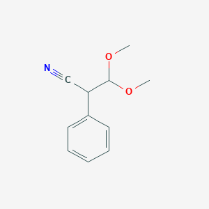 molecular formula C11H13NO2 B2843220 3,3-Dimethoxy-2-phenylpropanenitrile CAS No. 84829-60-7