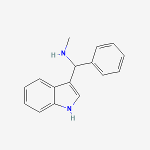 molecular formula C16H16N2 B2843226 [1H-吲哚-3-基(苯基)甲基]甲基胺 CAS No. 33268-99-4