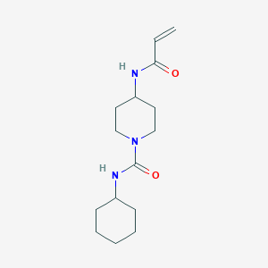 N-Cyclohexyl-4-(prop-2-enoylamino)piperidine-1-carboxamide