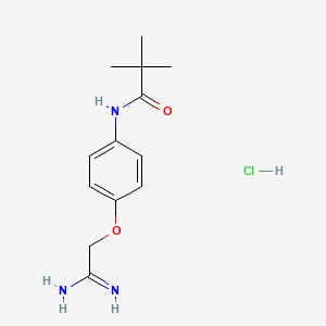 molecular formula C13H20ClN3O2 B2843228 N-[4-(氨基甲酰氧基)苯基]-2,2-二甲基丙酰胺盐酸盐 CAS No. 1394707-66-4