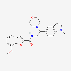 7-methoxy-N-(2-(1-methylindolin-5-yl)-2-morpholinoethyl)benzofuran-2-carboxamide