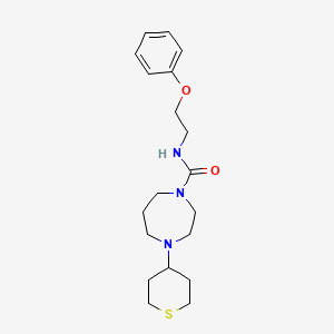 molecular formula C19H29N3O2S B2843240 N-(2-phenoxyethyl)-4-(thian-4-yl)-1,4-diazepane-1-carboxamide CAS No. 2034209-73-7