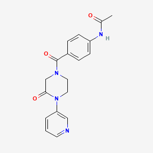 N-{4-[3-oxo-4-(pyridin-3-yl)piperazine-1-carbonyl]phenyl}acetamide