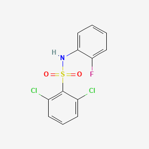 molecular formula C12H8Cl2FNO2S B2843246 2,6-dichloro-N-(2-fluorophenyl)benzenesulfonamide CAS No. 612042-82-7