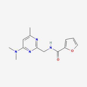 molecular formula C13H16N4O2 B2843254 N-((4-(二甲基氨基)-6-甲基嘧啶-2-基)甲基)呋喃-2-甲酰胺 CAS No. 1797811-63-2