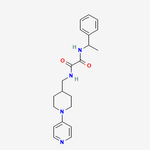 molecular formula C21H26N4O2 B2843257 N1-(1-phenylethyl)-N2-((1-(pyridin-4-yl)piperidin-4-yl)methyl)oxalamide CAS No. 2034502-96-8