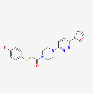 2-((4-Fluorophenyl)thio)-1-(4-(6-(furan-2-yl)pyridazin-3-yl)piperazin-1-yl)ethanone