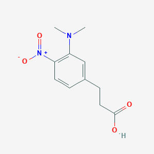 molecular formula C11H14N2O4 B2843302 3-[3-(Dimethylamino)-4-nitrophenyl]propanoic acid CAS No. 2361767-87-3