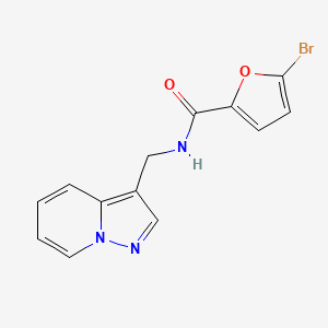 molecular formula C13H10BrN3O2 B2843304 5-溴-N-(吡唑并[1,5-a]吡啶-3-基甲基)呋喃-2-甲酰胺 CAS No. 1396558-37-4