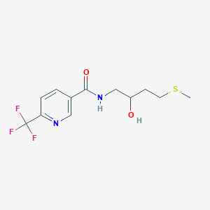 molecular formula C12H15F3N2O2S B2843307 N-(2-Hydroxy-4-methylsulfanylbutyl)-6-(trifluoromethyl)pyridine-3-carboxamide CAS No. 2310208-51-4