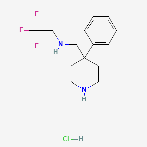 [(4-Phenylpiperidin-4-yl)methyl](2,2,2-trifluoroethyl)amine hydrochloride