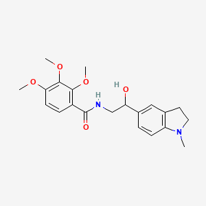 N-(2-hydroxy-2-(1-methylindolin-5-yl)ethyl)-2,3,4-trimethoxybenzamide