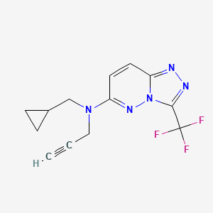 N-(cyclopropylmethyl)-N-(prop-2-yn-1-yl)-3-(trifluoromethyl)-[1,2,4]triazolo[4,3-b]pyridazin-6-amine