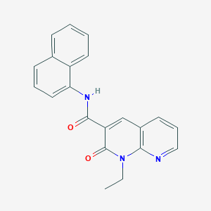 molecular formula C21H17N3O2 B2843336 1-ethyl-N-(naphthalen-1-yl)-2-oxo-1,2-dihydro-1,8-naphthyridine-3-carboxamide CAS No. 942010-52-8