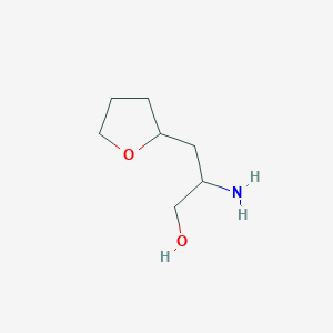molecular formula C7H15NO2 B2843339 2-Amino-3-(oxolan-2-yl)propan-1-ol CAS No. 1342449-21-1