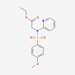 Ethyl 2-[[(4-methoxyphenyl)sulfonyl](2-pyridinyl)amino]acetate