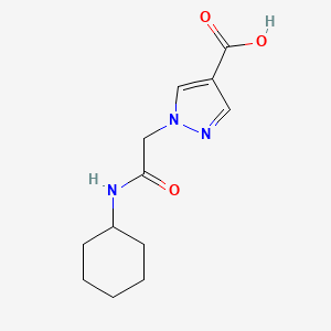 1-[(cyclohexylcarbamoyl)methyl]-1H-pyrazole-4-carboxylic acid
