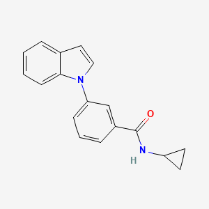 molecular formula C18H16N2O B2843355 N-cyclopropyl-3-(1H-indol-1-yl)benzamide CAS No. 1226434-21-4