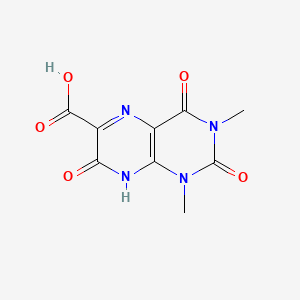 molecular formula C9H8N4O5 B2843357 1,3-dimethyl-2,4,7-trioxo-8H-pteridine-6-carboxylic acid CAS No. 98879-90-4