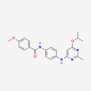 N-(4-((6-isopropoxy-2-methylpyrimidin-4-yl)amino)phenyl)-4-methoxybenzamide