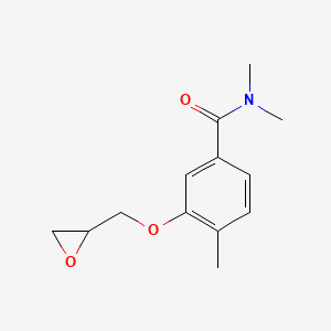 molecular formula C13H17NO3 B2843371 N,N,4-Trimethyl-3-(oxiran-2-ylmethoxy)benzamide CAS No. 2411238-32-7