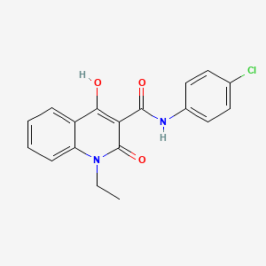 N-(4-chlorophenyl)-1-ethyl-4-hydroxy-2-oxo-1,2-dihydroquinoline-3-carboxamide