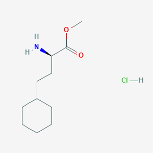 molecular formula C11H22ClNO2 B2843385 Methyl (2R)-2-amino-4-cyclohexylbutanoate;hydrochloride CAS No. 2470280-14-7