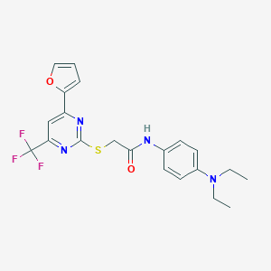 N-[4-(diethylamino)phenyl]-2-{[4-(2-furyl)-6-(trifluoromethyl)-2-pyrimidinyl]sulfanyl}acetamide