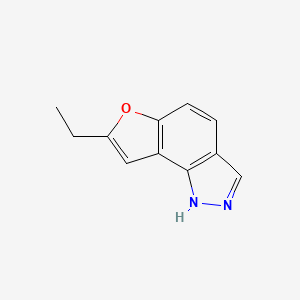 molecular formula C11H10N2O B2843390 7-乙基-1H-呋喃并[2,3-g]吲唑 CAS No. 372163-83-2