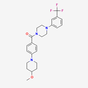 (4-(4-Methoxypiperidin-1-yl)phenyl)(4-(3-(trifluoromethyl)phenyl)piperazin-1-yl)methanone