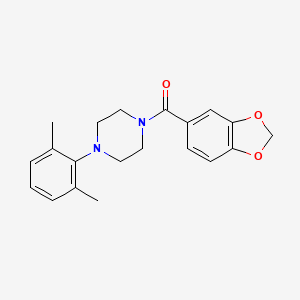 molecular formula C20H22N2O3 B2843396 1,3-Benzodioxol-5-yl-[4-(2,6-dimethylphenyl)piperazin-1-yl]methanone CAS No. 873587-94-1