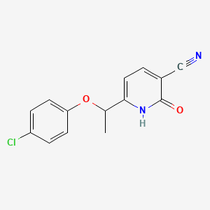 6-[1-(4-Chlorophenoxy)ethyl]-2-hydroxynicotinonitrile