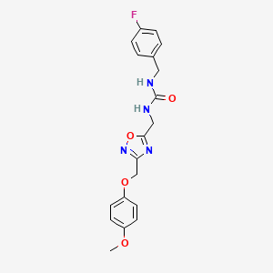 1-(4-Fluorobenzyl)-3-((3-((4-methoxyphenoxy)methyl)-1,2,4-oxadiazol-5-yl)methyl)urea