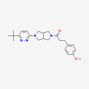1-[2-(6-Tert-butylpyridazin-3-yl)-1,3,3a,4,6,6a-hexahydropyrrolo[3,4-c]pyrrol-5-yl]-3-(4-methoxyphenyl)propan-1-one