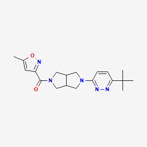 [2-(6-Tert-butylpyridazin-3-yl)-1,3,3a,4,6,6a-hexahydropyrrolo[3,4-c]pyrrol-5-yl]-(5-methyl-1,2-oxazol-3-yl)methanone