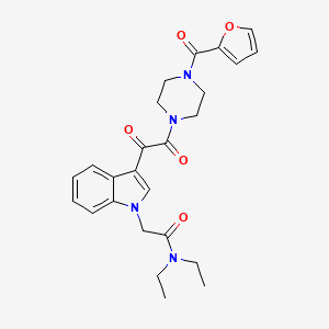 N,N-diethyl-2-[3-[2-[4-(furan-2-carbonyl)piperazin-1-yl]-2-oxoacetyl]indol-1-yl]acetamide
