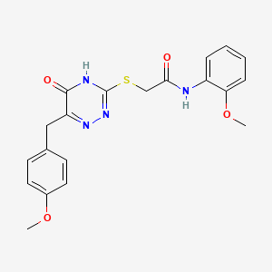2-{[6-(4-methoxybenzyl)-5-oxo-4,5-dihydro-1,2,4-triazin-3-yl]sulfanyl}-N-(2-methoxyphenyl)acetamide