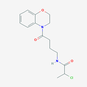 2-Chloro-N-[4-(2,3-dihydro-1,4-benzoxazin-4-yl)-4-oxobutyl]propanamide