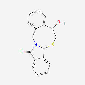 molecular formula C17H15NO2S B2843433 5-hydroxy-5,14-dihydro-6H-isoindolo[2,1-b][4,2]benzothiazocin-12(7aH)-one CAS No. 866008-85-7
