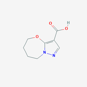molecular formula C8H10N2O3 B2843438 5,6,7,8-四氢吡唑[5,1-b][1,3]噁唑环己烷-3-羧酸 CAS No. 1545863-47-5