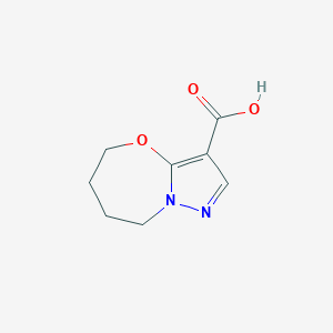 molecular formula C8H10N2O3 B2843438 5H,6H,7H,8H-pyrazolo[3,2-b][1,3]oxazepine-3-carboxylic acid CAS No. 1545863-47-5