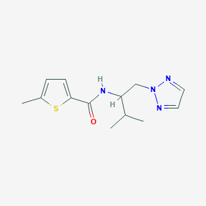 molecular formula C13H18N4OS B2843444 5-methyl-N-(3-methyl-1-(2H-1,2,3-triazol-2-yl)butan-2-yl)thiophene-2-carboxamide CAS No. 2034561-43-6