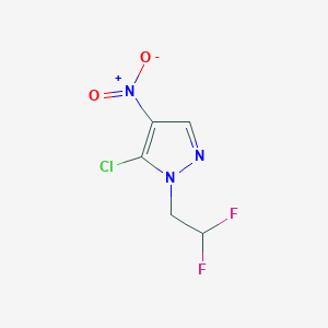 molecular formula C5H4ClF2N3O2 B2843449 5-chloro-1-(2,2-difluoroethyl)-4-nitro-1H-pyrazole CAS No. 1428573-91-4